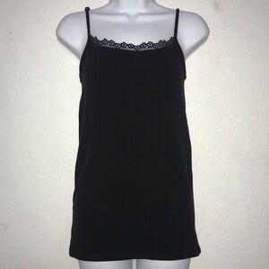 2/$20 Tahari Elements Stretch Lace Edged Tank Top XS